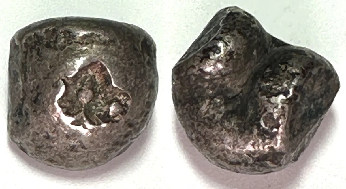 1824-1851 THAILAND Salung (1/4 Baht) RAMA III (1824-51) Bai Matum, Pot Duang Bullet, VF+