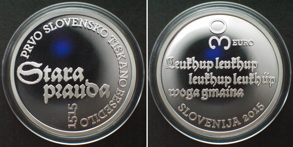 2015 SLOVENIA 30 Euro 2015, STARA PRAUDA, silver Proof, SCARCE! Proof