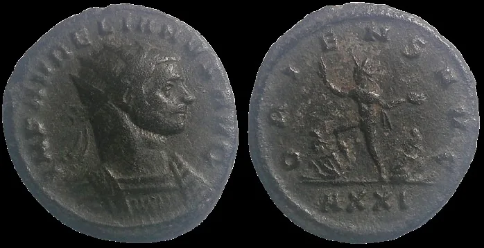 Aurelian 270–275 AD (Struck 274–275 AD) BI 22mm 4.22gm Antoninianus