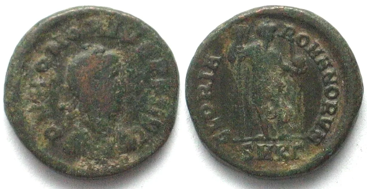395-401 HONORIUS AE Maiorina 395-401 SMKΓ Cyzicus mint GLORIA ROMANORVM VF