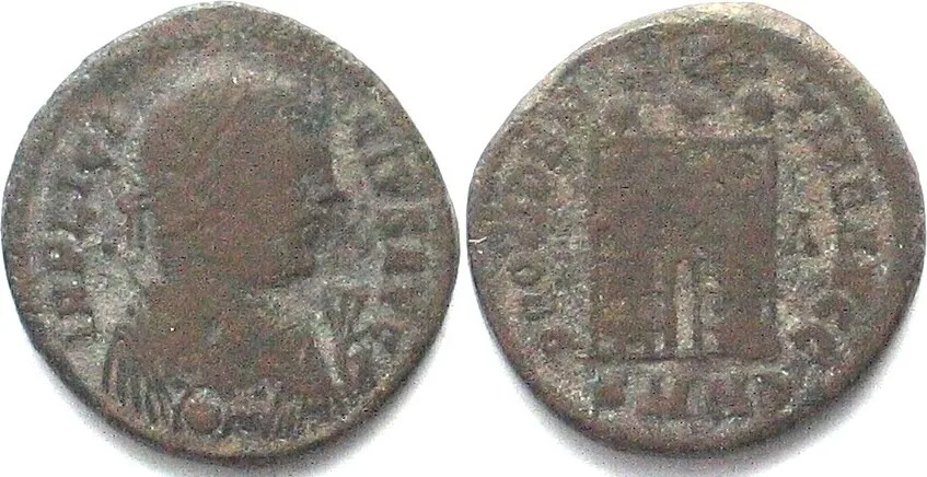 320 LICINIUS I (308-324 AD). AE Nummus, 320, SMHΓ, Heraclea mint, PROVIDENTIAE AVGG aVF