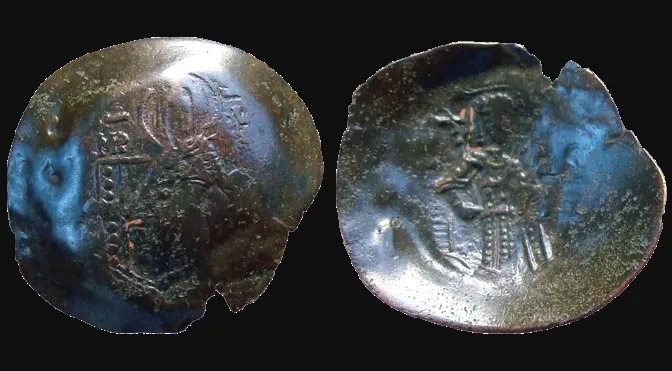 Isaac II, Angelus. 1185-1195 AD. AE 29.7mm 1.92gmAspron Trachy, Constantinople