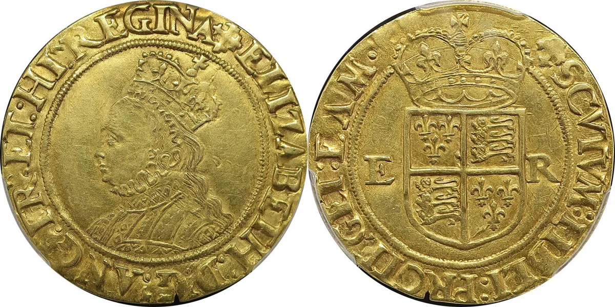 half pound 1560-61 Elizabeth I AU 55