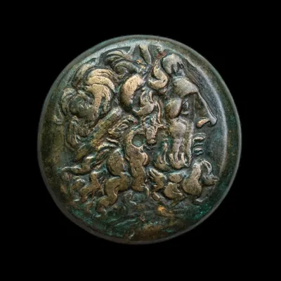 Ptolemy IV — AE Triobol, Eagle on Thunderbolt, Alexandria