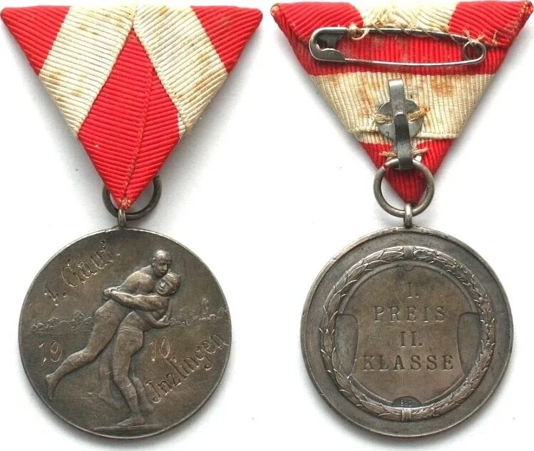 1910 INZLINGEN 1. GAUFEST 1910 Medal, silver 34mm RRR!!! AU