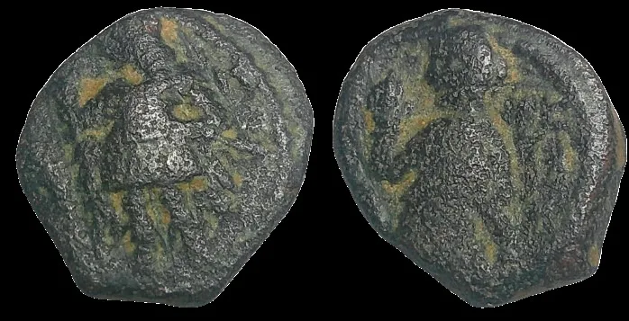 Nabataean Kingdom, Aretas IV and Shuqailat, 9 B.C. - 40 A.D. (Struck 18-19 AD)