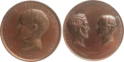 Duc et duchesse d'Orléans, la naissance du comte de Paris, par Borrel, 1838