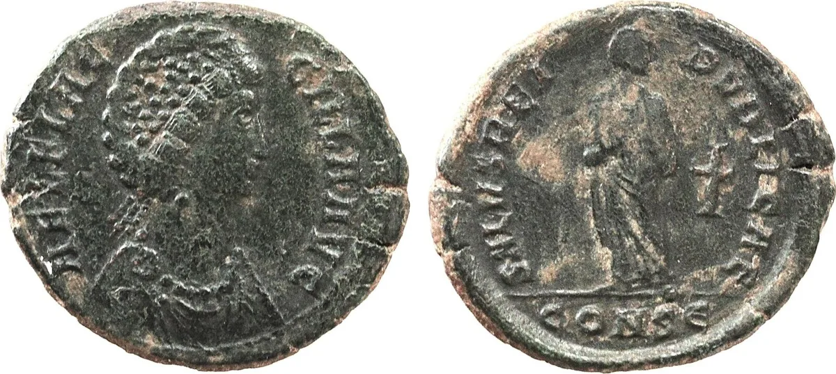 Aelia Flaccilla AD 383-386. Constantinople Follis Æ