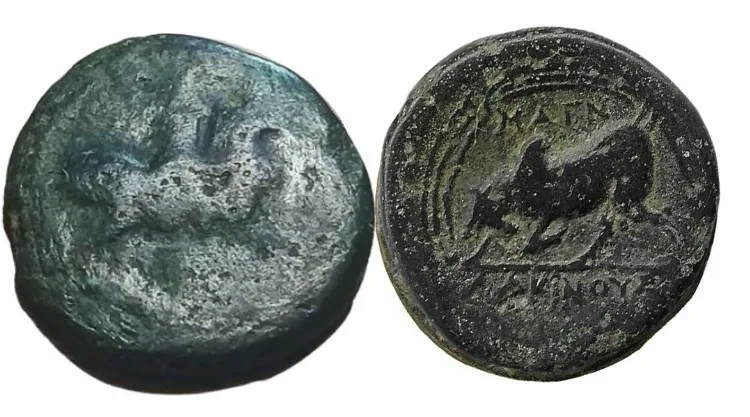 Ionia, Magnesia Ad Maeandrum 190- 133 BC, AE 17mm 4.35gm Horseman w. spear  Bull