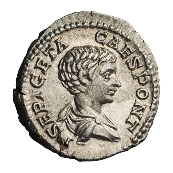 Geta as Caesar . Denarius
