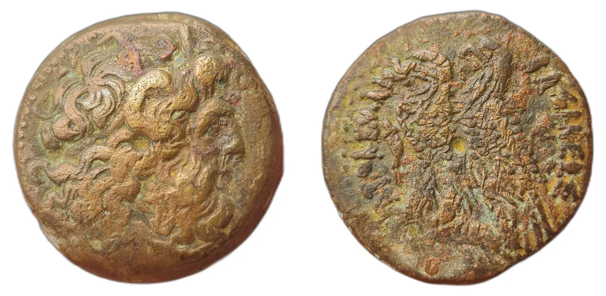 Ptolemy IX Soter II or Ptolemy X Alexander I - 22.18 g AE 28 - Bronze