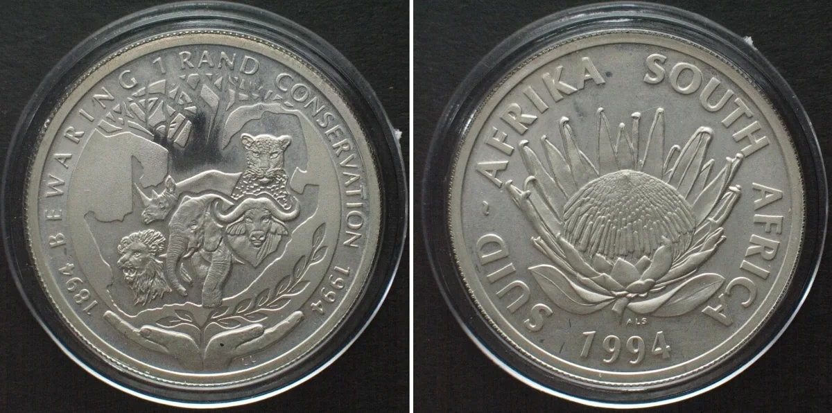 1994 SOUTH AFRICA Rand 1994 CONSERVATION silver Proof