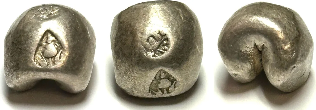 1851-1868 THAILAND 1 Baht RAMA IV (1851-1868) Mongkut, Pot Duang Bullet Coin, silver VF-XF VF-EF