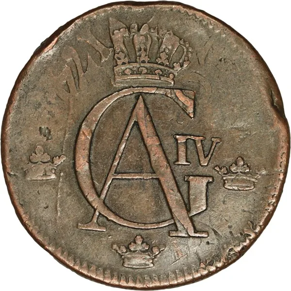 Sweden, 1802, Skilling, VF