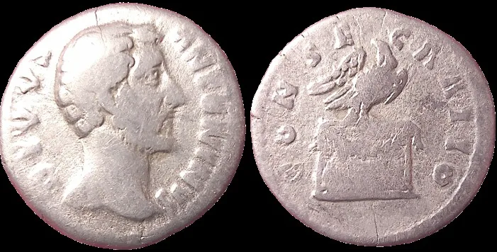 DIVUS ANTONINUS PIUS 161 AD, AR 18mm 2.7gm Denarius. Rome