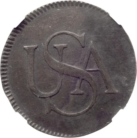 Colonial, 1785 (1862), JAB-2, AJN-2 ELJ-2, exonumia, MS61 BN, NGC
