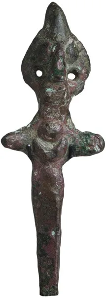 Canaanite Bronze Peg Figure of a Deity