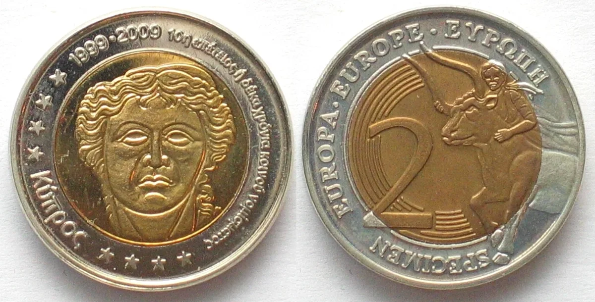 2009 CYPRUS - SPECIMEN 2 Euro 2009 CURRENCY UNION Prooflike