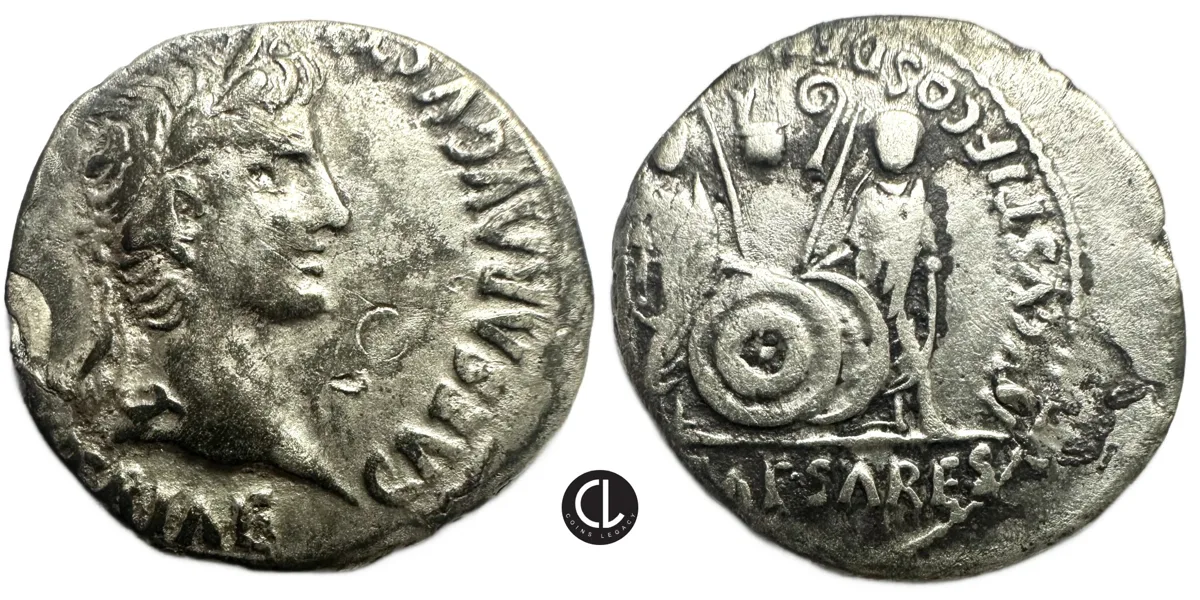 Augustus, AR Denarius, Lugdunum Mint, 27 BC – 14 AD