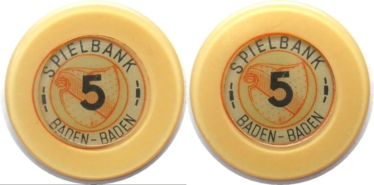 1940-1944 CASINO BADEN-BADEN Gaming token 5 Mark 1940-44, 1st series AU