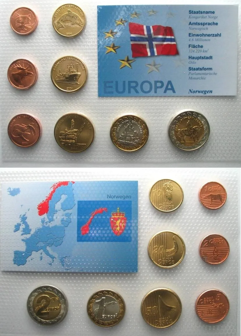 2004 NORWAY Euro Pattern set 2004 ESSAI - PATTERN - PROBE BU