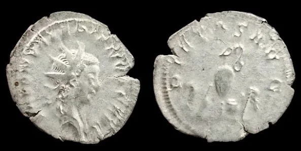 Saloninus, as Caesar. AR Antoninianus. Cologne mint.  250-260 AD, VF