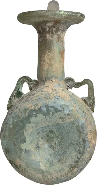 Roman Glass Lentoid Flask
