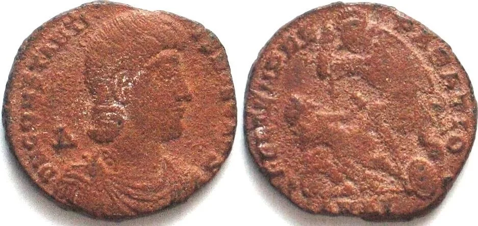 CONSTANTIUS GALLUS (351-354 AD). AE Follis, as caesar, FEL TEMP REPARATIO, ANAI VF+