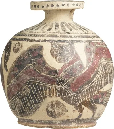 Corinthian Large Flat Bottomed Aryballos