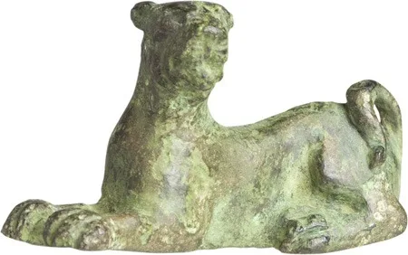 Roman Bronze Recumbent Panther