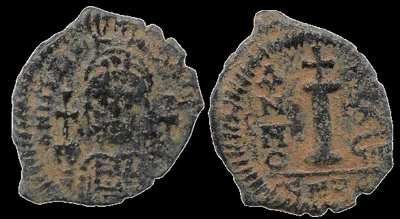 Justinian I. AD 527-565. Æ 20mm 3.46gm Decanummium, Theoupolis (Antioch)