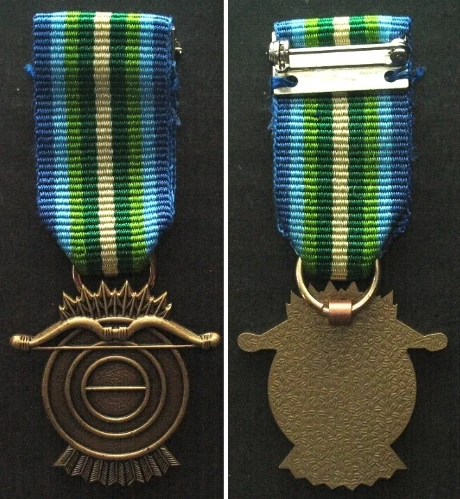 1970 SAUDI ARABIA. Miniature of Marksmanship Shooting Military Medal (ca.1970) UNC