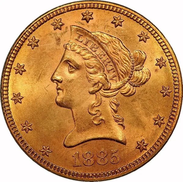 $10 Liberty, 1885, $10, MS63 , PCGS