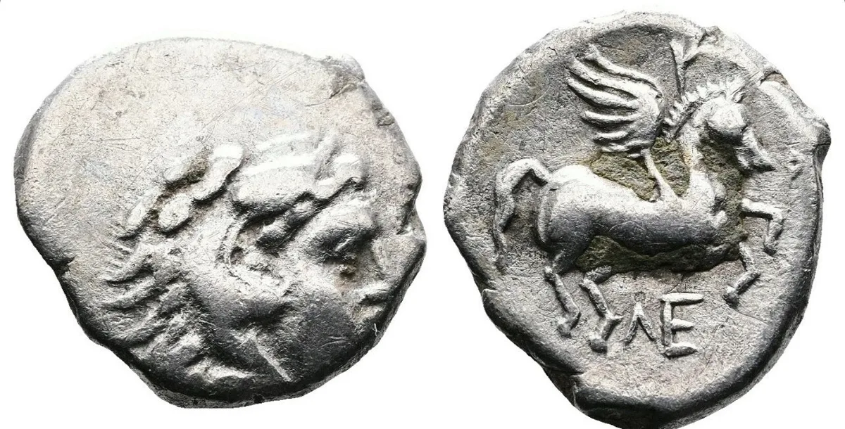 Illyria. Dyrrhachion 275-270 BC. Very RARE Hemidrachm