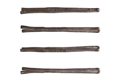 Safavid: silver larin (4.96g), 1500s-1600s CE. Silver "hairpin" larins were issued for circulation in the Arabian Sea, Gulf, and coastal regions of the Indian Ocean.