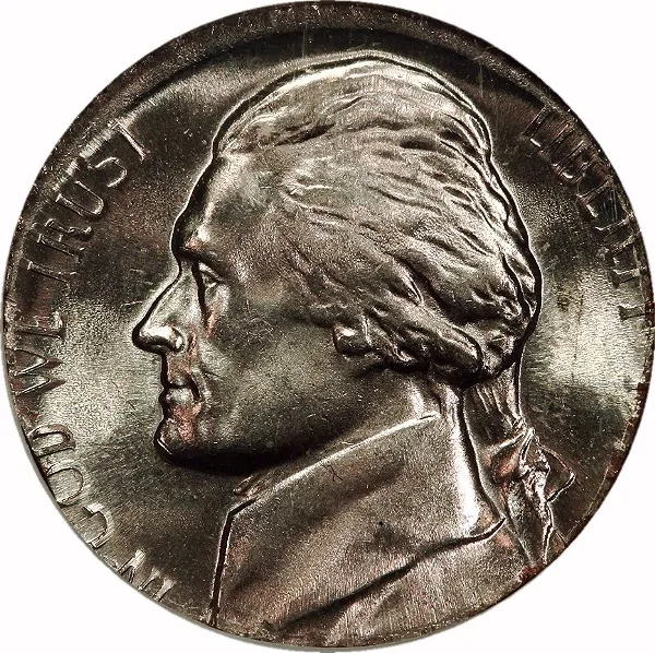 Jefferson Nickel, ND, Struck on 10 Cent Blank (2.2 Grams), 5¢, MS66 FS, NGC