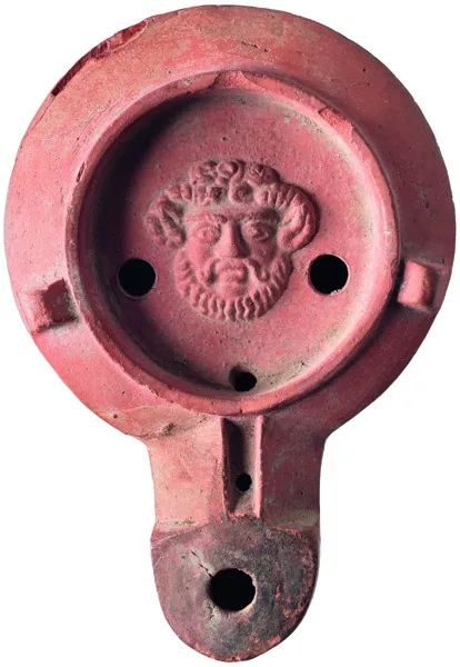 Roman Oil Lamp with Satyr