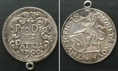 1700 Swiss Cantons ZURICH 5 Schilling 1700 (1930s Imitation by Jezler) silver RARE! UNC-