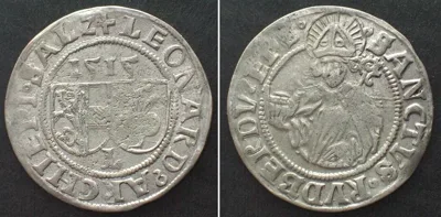 1515 SALZBURG 4 Kreuzer 1515, LEONHARD VON KEUTSCHACH, silver AU!