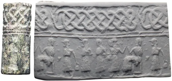 Syrian Large Glazed Limestone Cylinder Seal