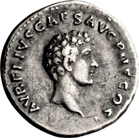 Antoninus Pius and Marcus Aurelius. Denarius