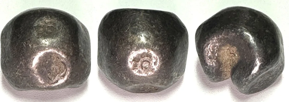 1401-1699 THAILAND. Ayutthaya, 1 Baht 15th-17th cent., Bua, Pot Duang Bullet Coin, silver VF