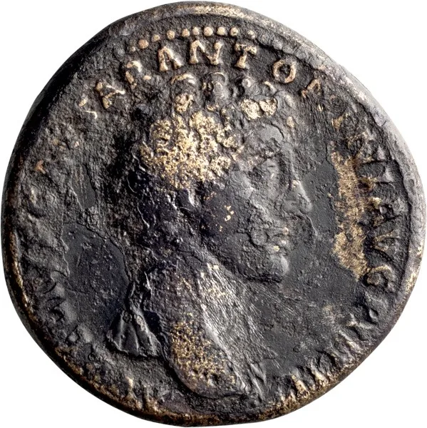 Marcus Aurelius as Caesar. Sestertius