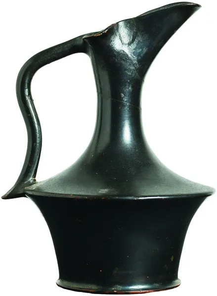 Attic Black Glazed Carinated Beaked Trefoil Oinochoe