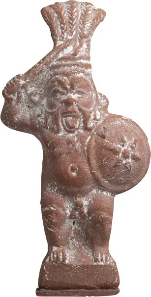 Egyptian Terracotta Statuette of Bes. Ex Toledo Museum 1906