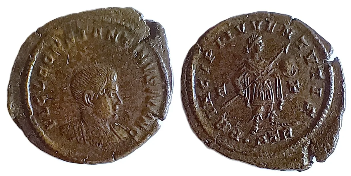 Constantine II, as Caesar, BI Nummus. Treveri, AD 317.
