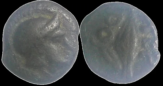 Thrace, Chersonesos 480-350 BC.  AE 10.2mm 1.33gm helmeted Athena / Barley grain Rare