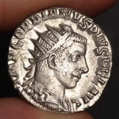 Gordian III Antioch Antoninianus 242AD Ancient Roman Empire Silver Coin - ORIENS AVG