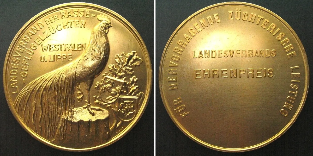 1920 ASSOCIATION OF PUREBRED POULTRY BREEDERS WESTPHALIA & LIPPE ca.1920 by Kissing UNC