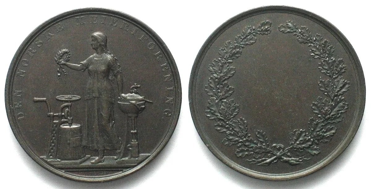 1890 NORWAY Medal ND (ca. 1890) DEN NORSKE MEIERIFORENING bronze 43mm AU